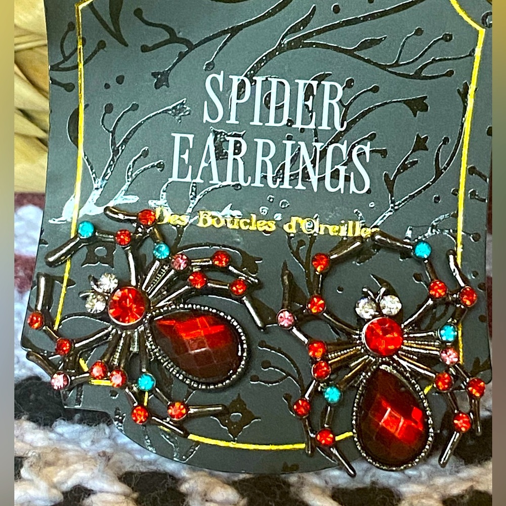 New with tags spider earrings